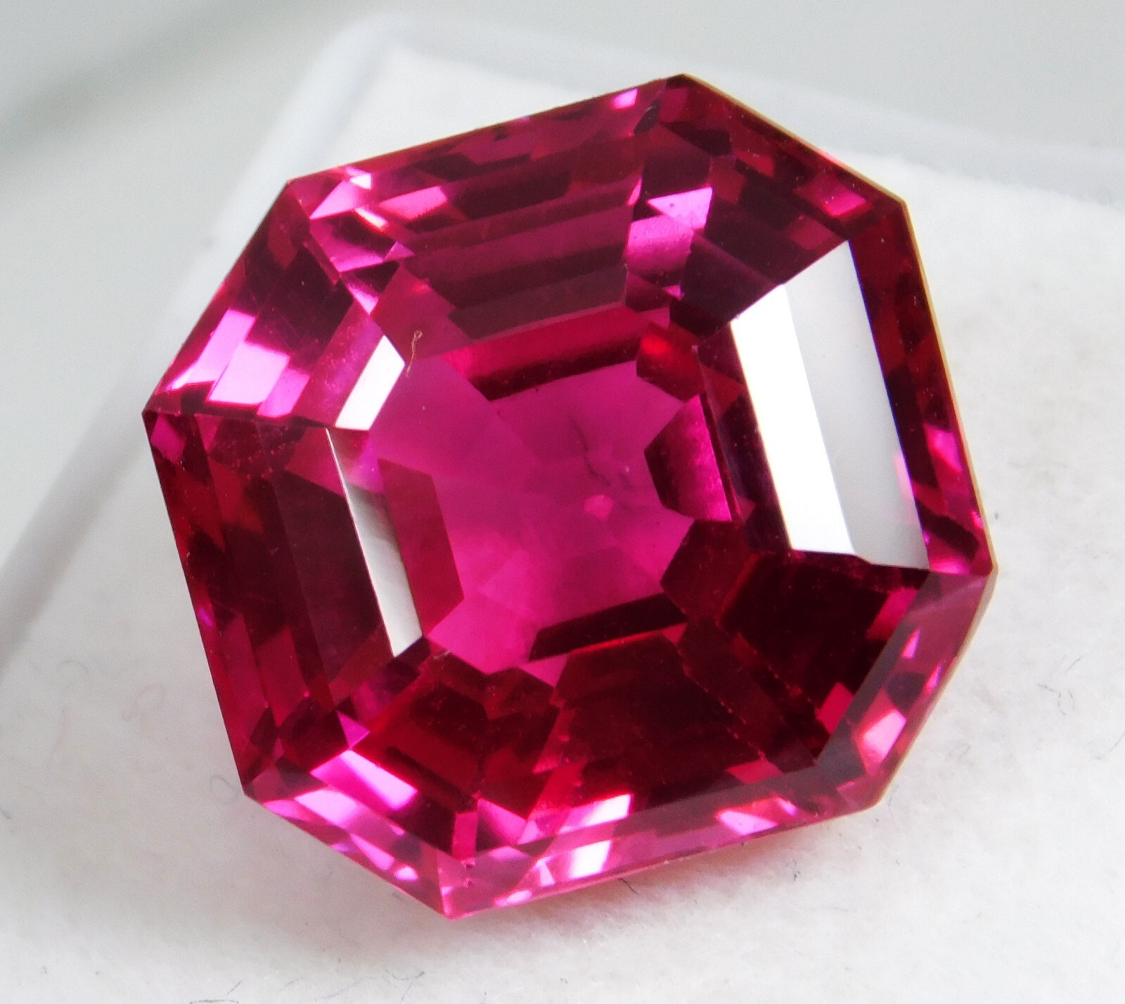Certified BURMESE Ruby 21.30 Ct Natural Untreated FLAWLESS Radiant Cut Gemstone