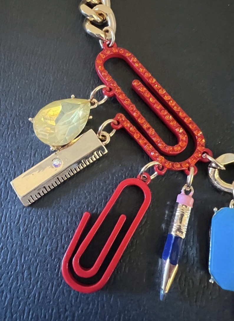 Betsey Johnson Necklace Statement Colorful Charm Back To School NWT