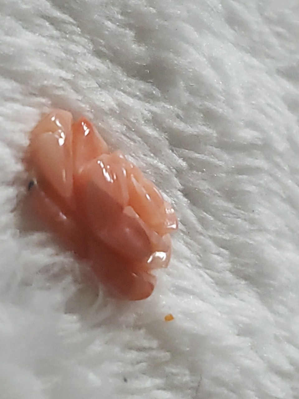 Vintage Hand Carved Pink Coral Floral Rose Loose Gem Jewelry Projects 15mm