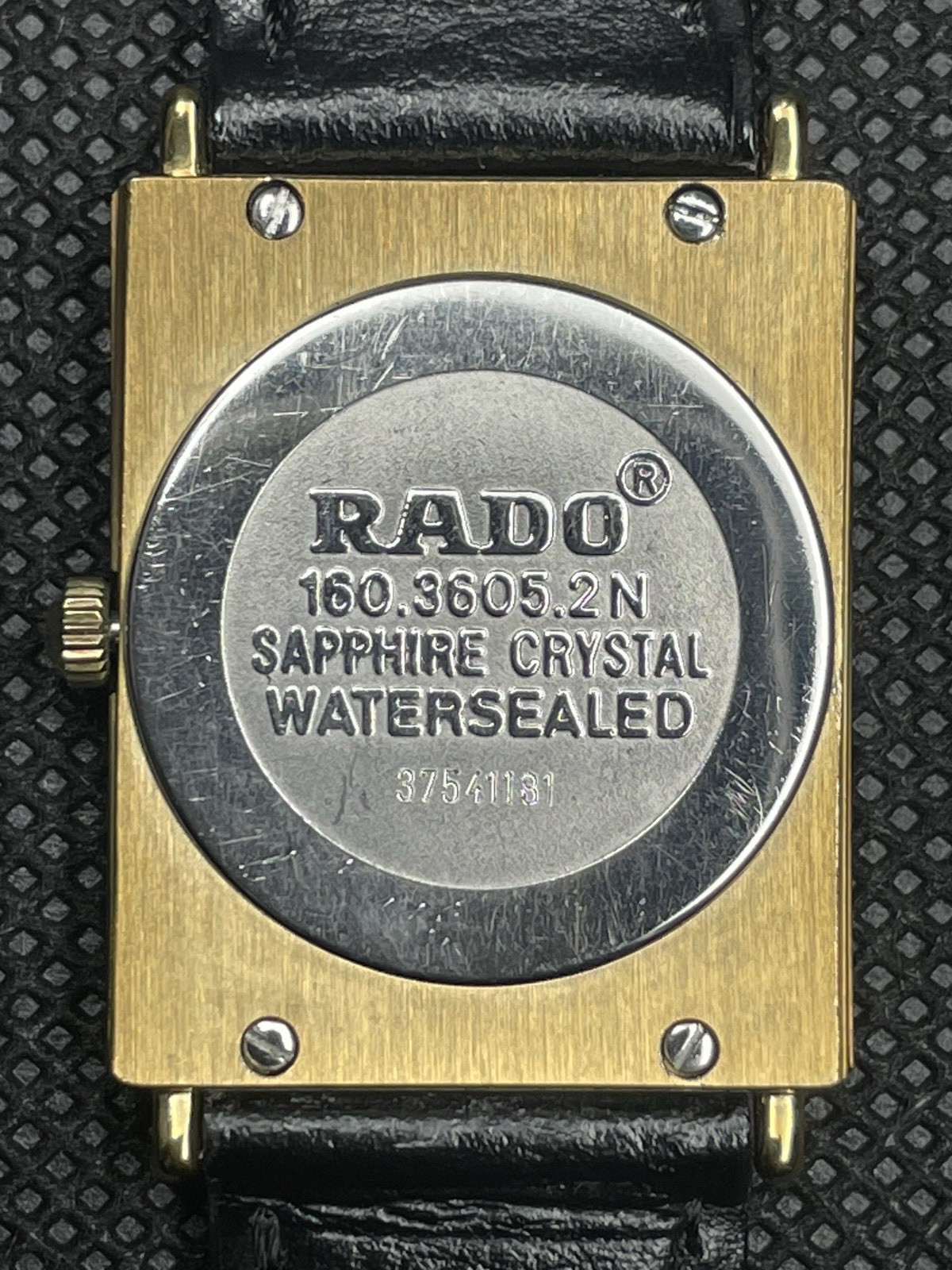 [Very good] Vintage Rado Florence 160.3605.2N Gold Black Men’s Quartz Watch