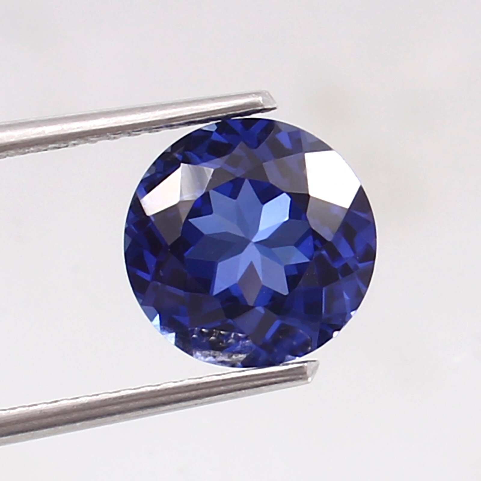AAA Extreme 10×10 MM Natural Ceylon Blue Sapphire Loose Round Gemstone Cut