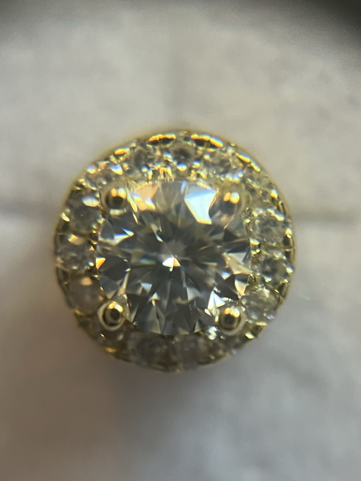 New Moissanite Earrings S925 Sterling Silver 18k Gold Plated 0.5ct 5mm