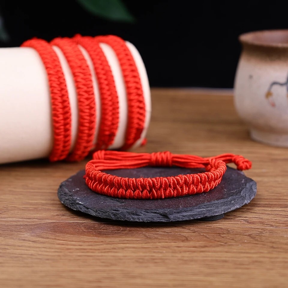 Tibetan Buddhist Bracelet Lucky Handmade Braided Adjustable Knot Charm Unisex