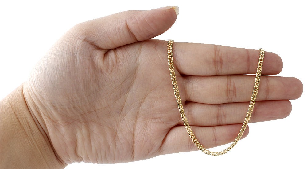 10K Yellow Gold 3MM Double Cuban Curb Italian Link Chain Necklace 16 -24 Inches