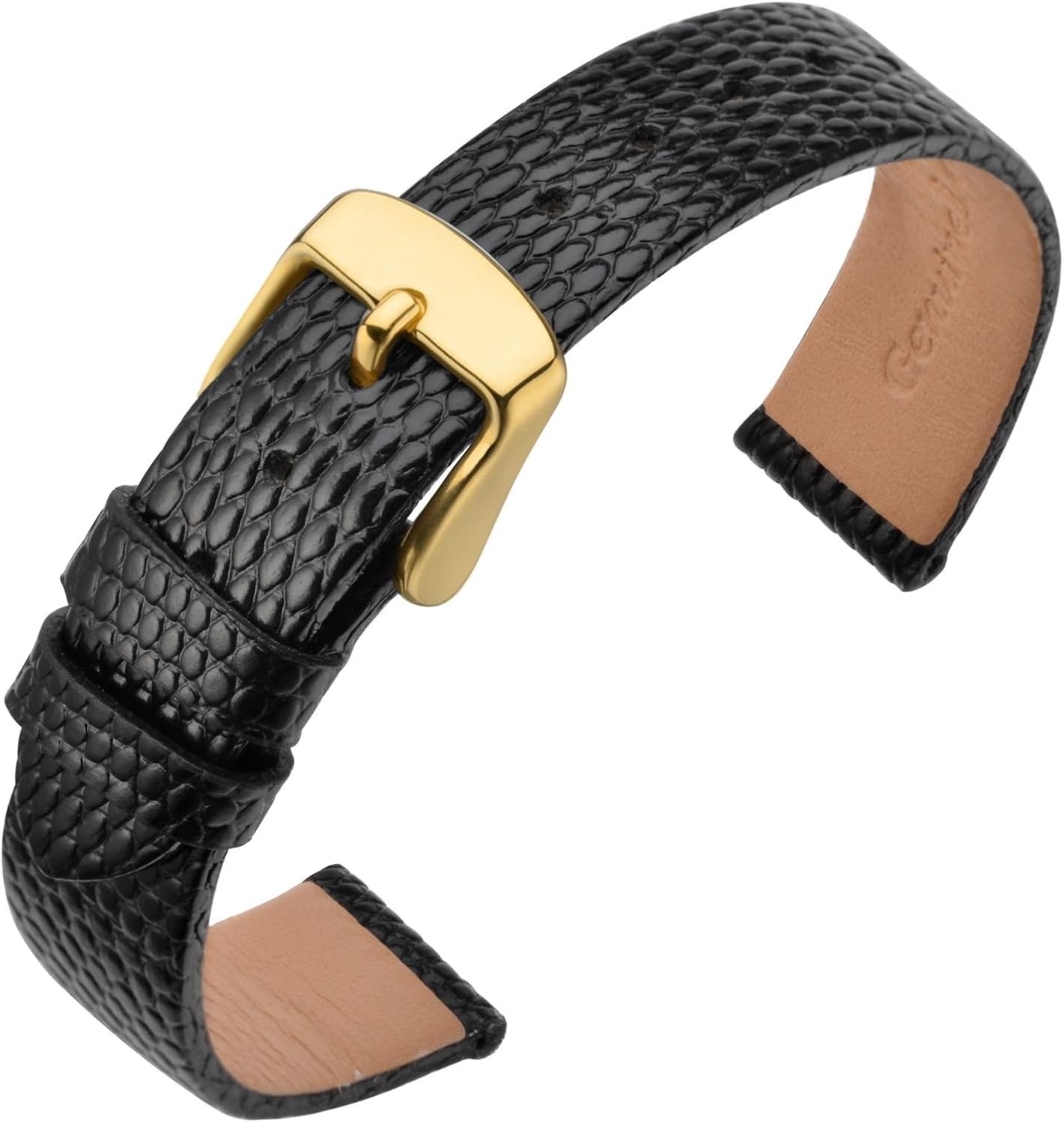 Women’s Leather Watch Band 10mm 12mm 13mm 14mm 15mm 16mm 18mm 20mm, Lizard Gr…