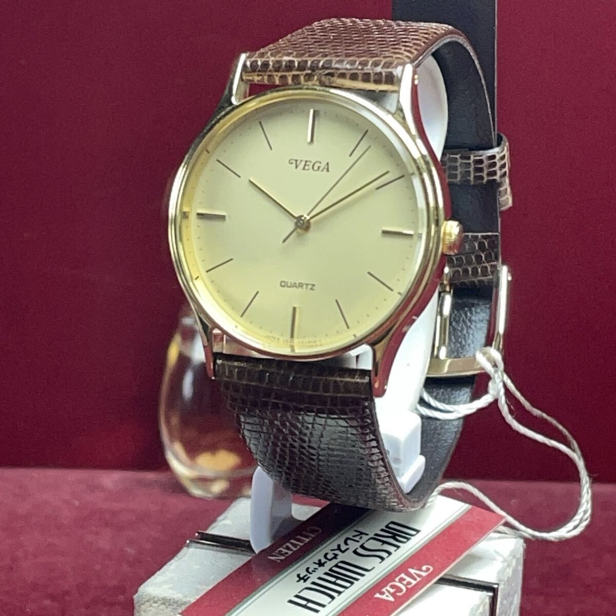 with Tag CITIZEN Vega Dress Watch Vintage Antique QUARTZ Working Item