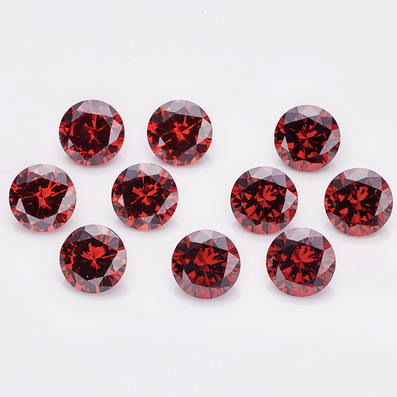 3MM~15MM Garnet Red Color Cubic Zirconia Stone Loose CZ Gemstone AAAAA Wholesale