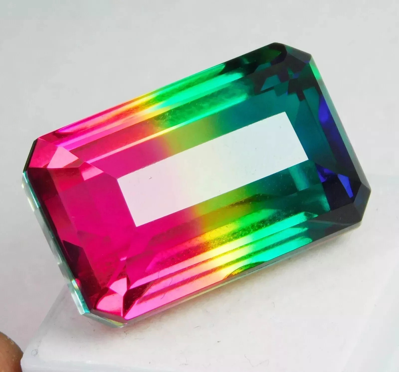 50+ Ct Natural Watermelon Tourmaline Emerald Cut EGL Certified Loose Gemstone