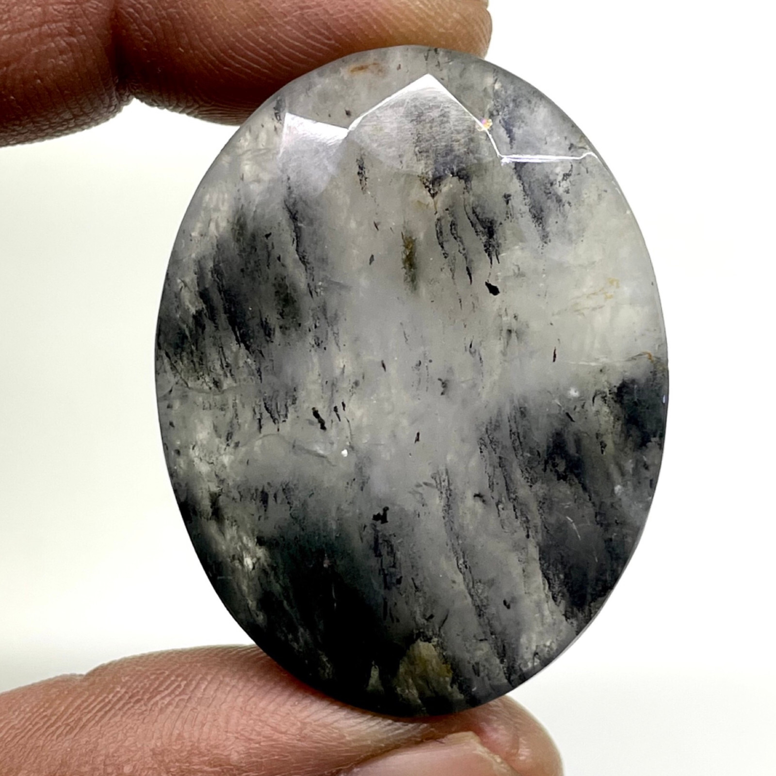 156.5 Cts Natural Rutile Quartz 42x33mm Oval Cut Loose Untreated Gemstone