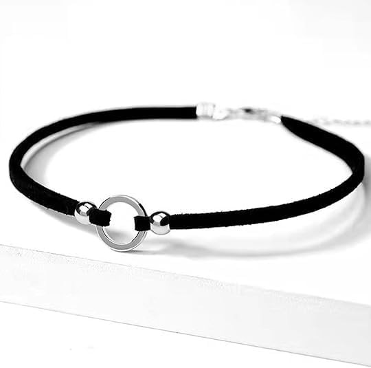 Black Submissive Necklace for Women Velvet Day Collar Choker Silver…