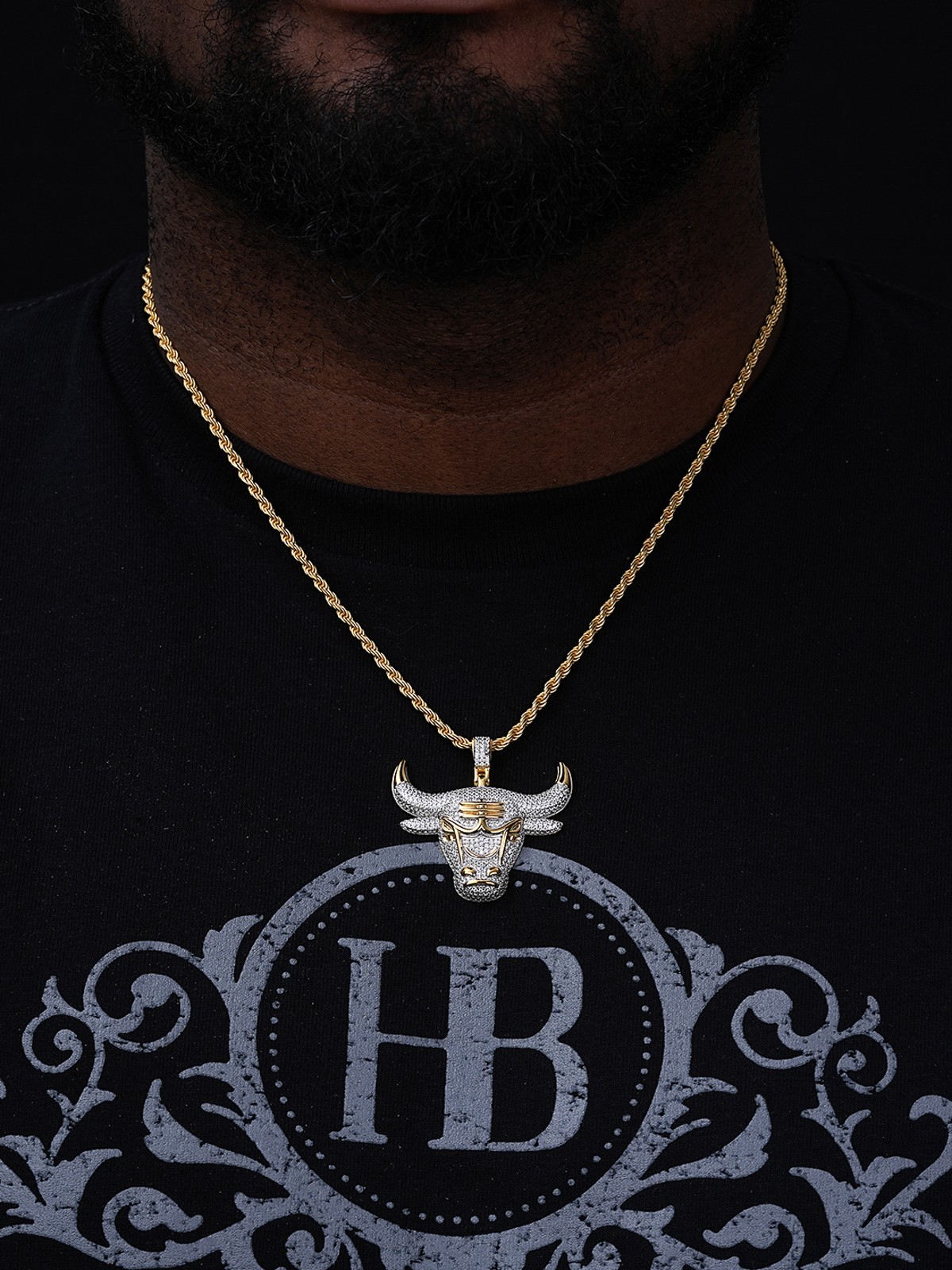 Real Solid 925 Silver Chicago Bulls Iced Pendant Chain 1.5×1.5″ Icy Jordan Piece