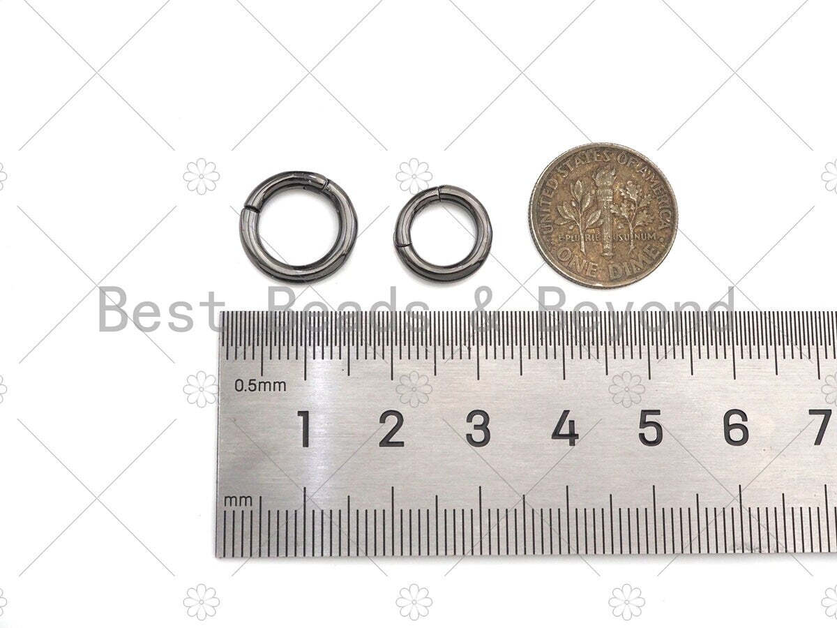 12/14mm Round Spring Clasp, Gold/Silver/Black/Rose Gold Clasp – sku#H322