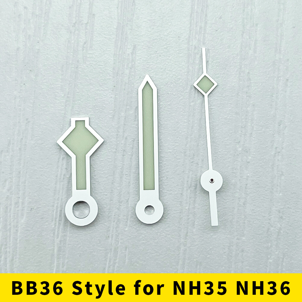 Black NH35 NH36 Snowflake Watch Hands Set SKX SRP Mod 4R35 C3 Lume BB58 BB36