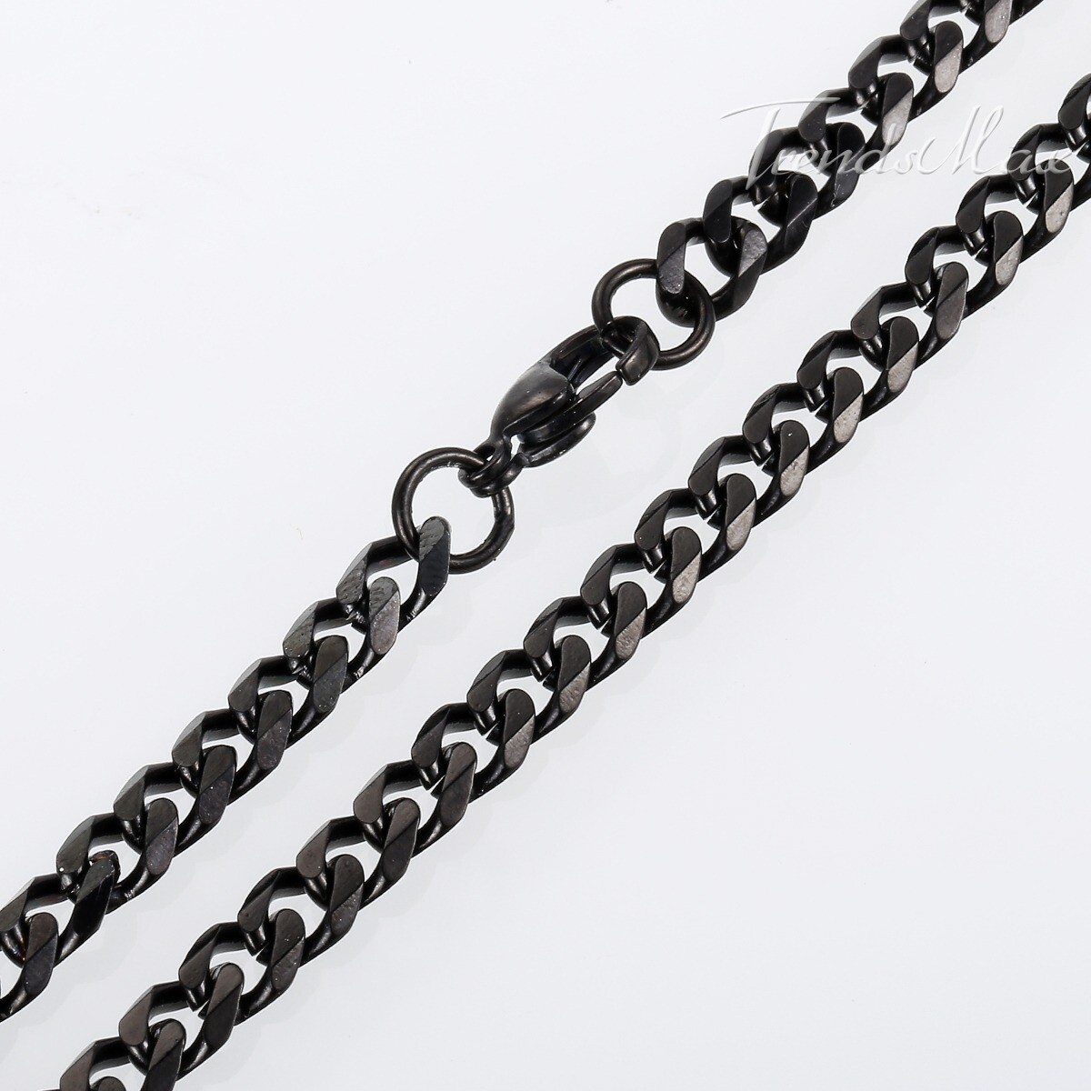 3/5/7/9/11mm Cuban Curb Mens Necklace Black Stainless Steel Link Chain 18″-30″