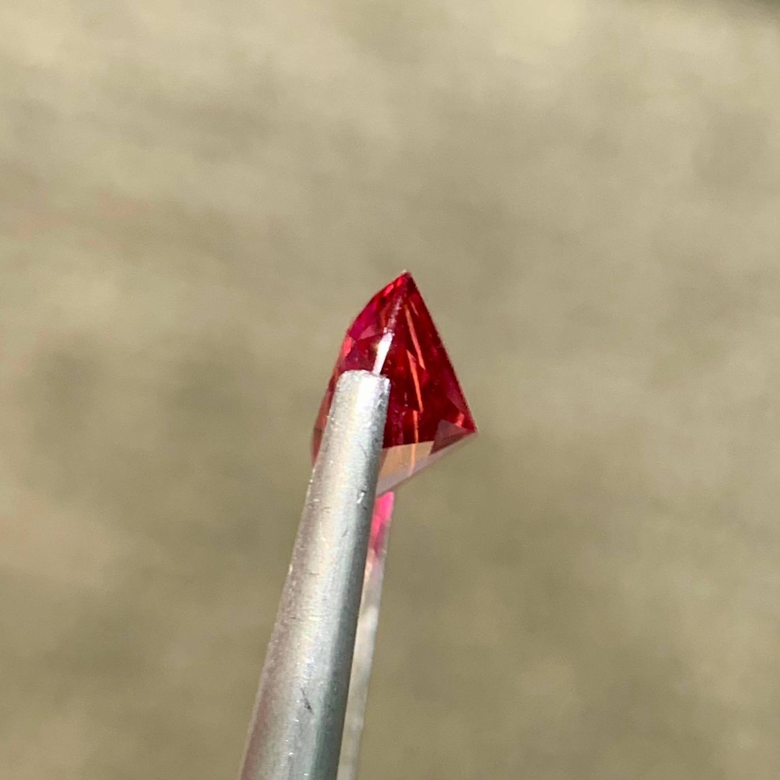 1.57 Carats Hot Red Rubelite Tourmaline Stone Oval Cut From Afghanistan