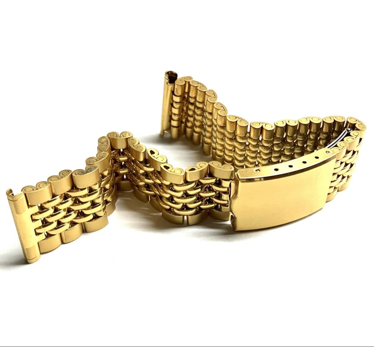 Snake Jubilee Type Vintage 20mm Swiss Jubilee Gold Color SS Band Bracelet