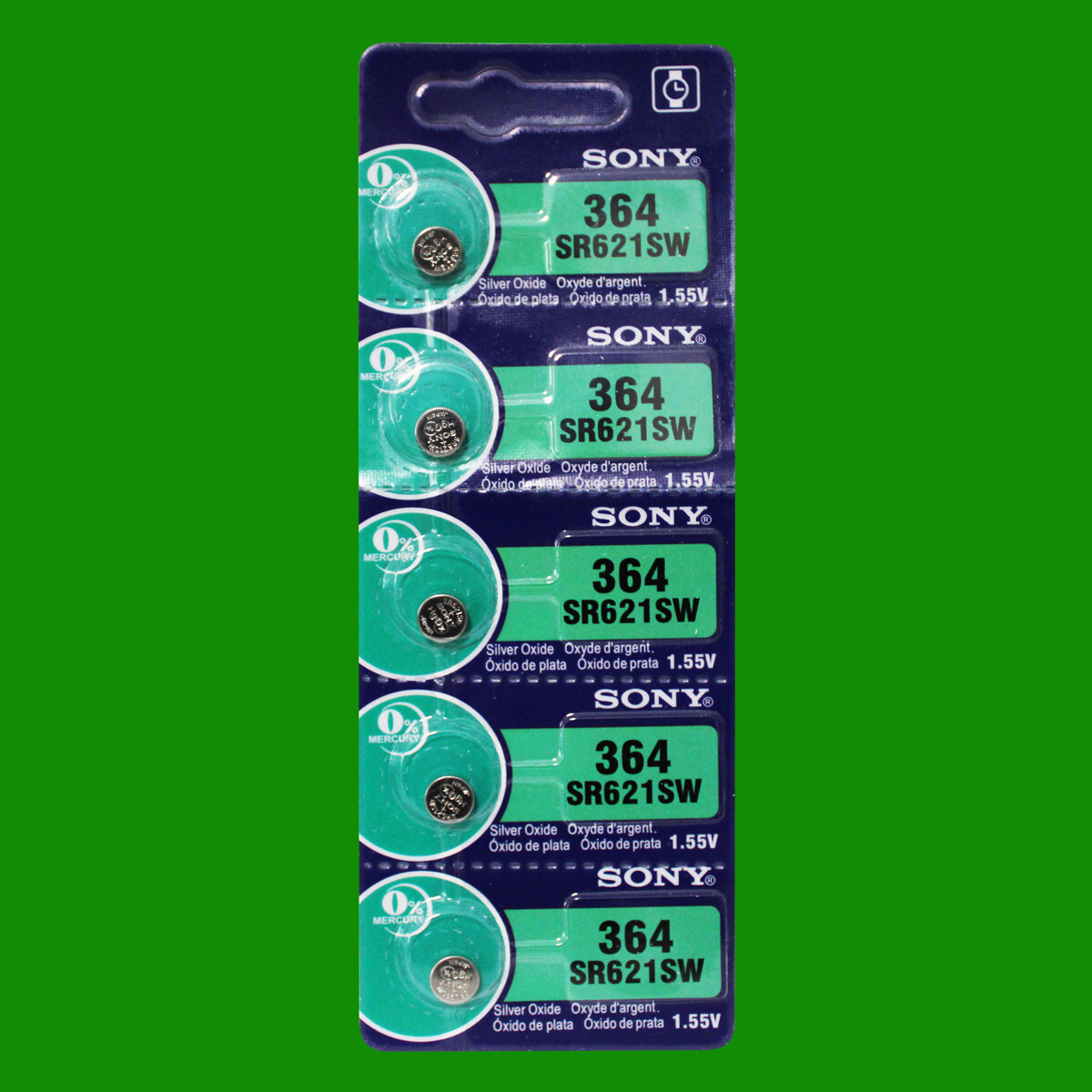 Sony 364 SR621SW Watch Battery- 5Pc