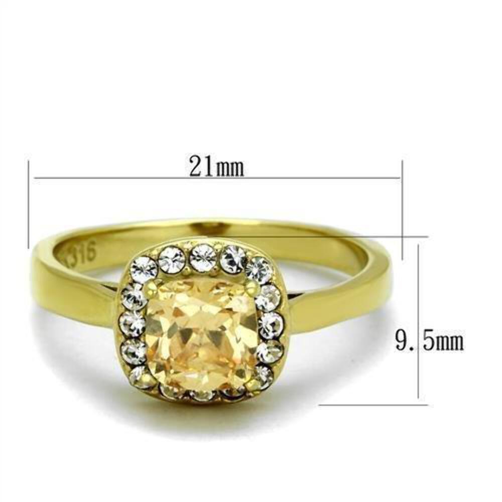 Gold Womens Ring Anillo Para Mujer y Ninos Unisex Kids 316L Stainless Steel Ring