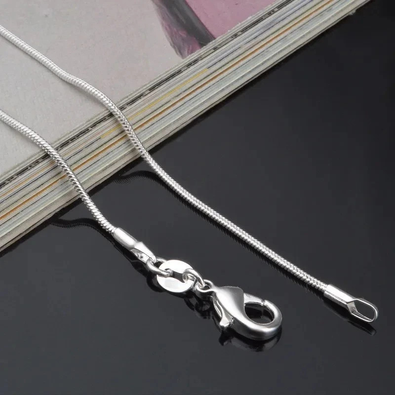 Men&Women’s 925 Sterling Silver Tarnish-Free Italian Snake Chain Necklace 16-24