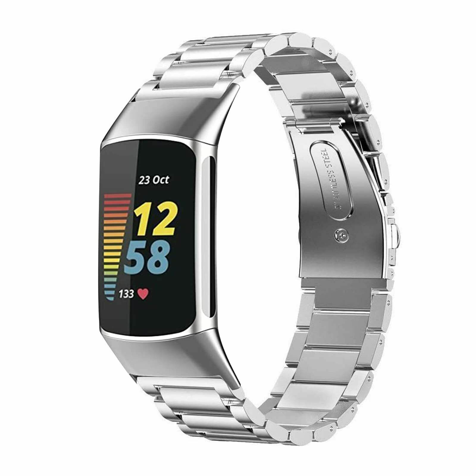 Metal Stainless Steel Watch Band Strap Bracelet Wrist Loop For Fitbit Charge 5