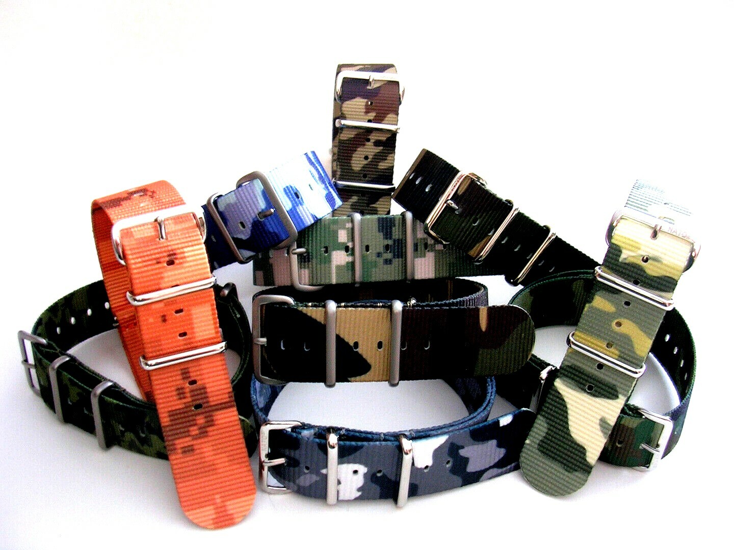 NATO G10 CAMO Ballistic nylon Military strap MoD Spec stitch watch band USA ship