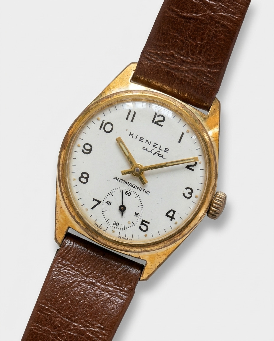 Kienzle Alfa Mécanique à remontage manuel Laiton plaqué or 31 mm