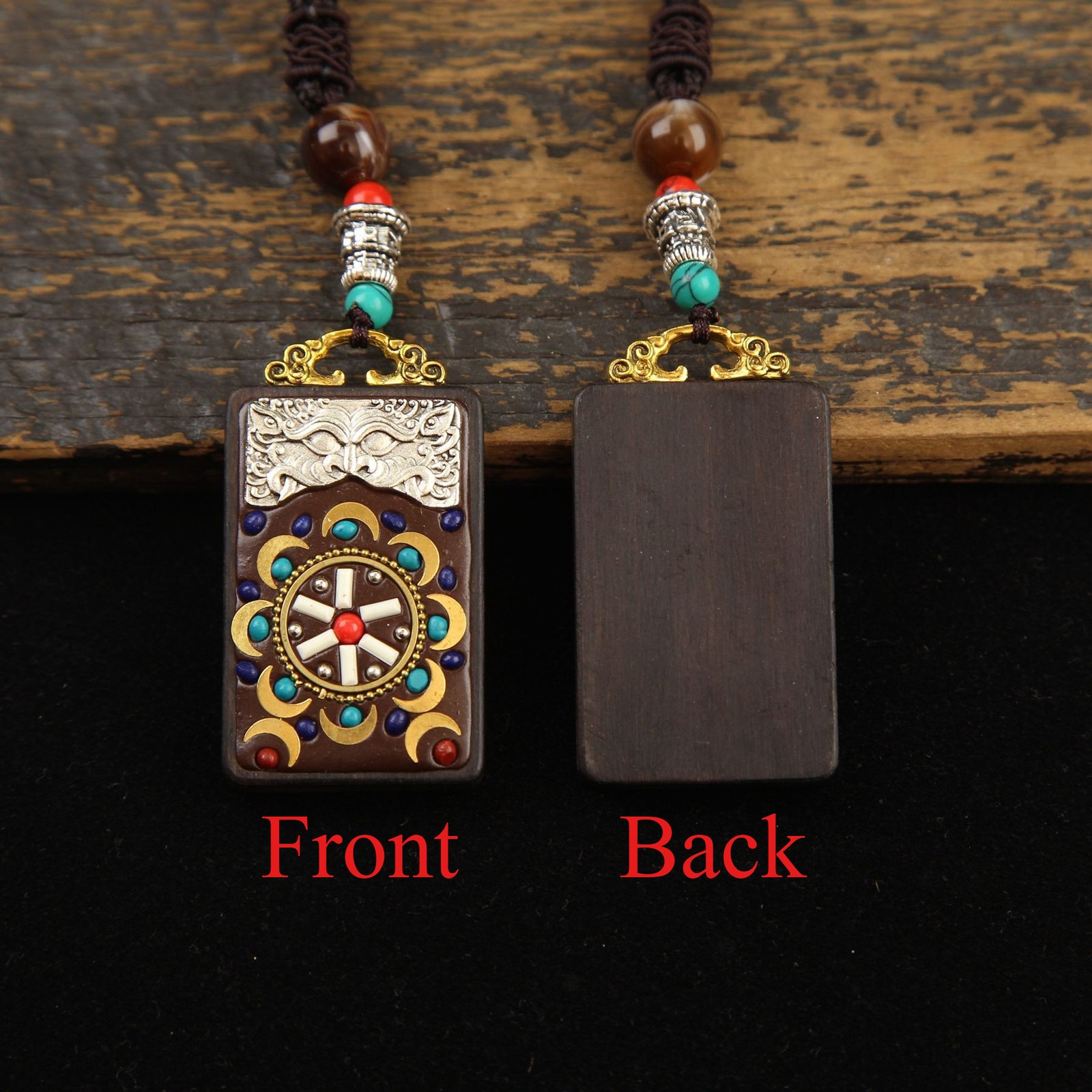 Ebony Nepalese Peace brand vintage necklace accessory necklace amulet handmade