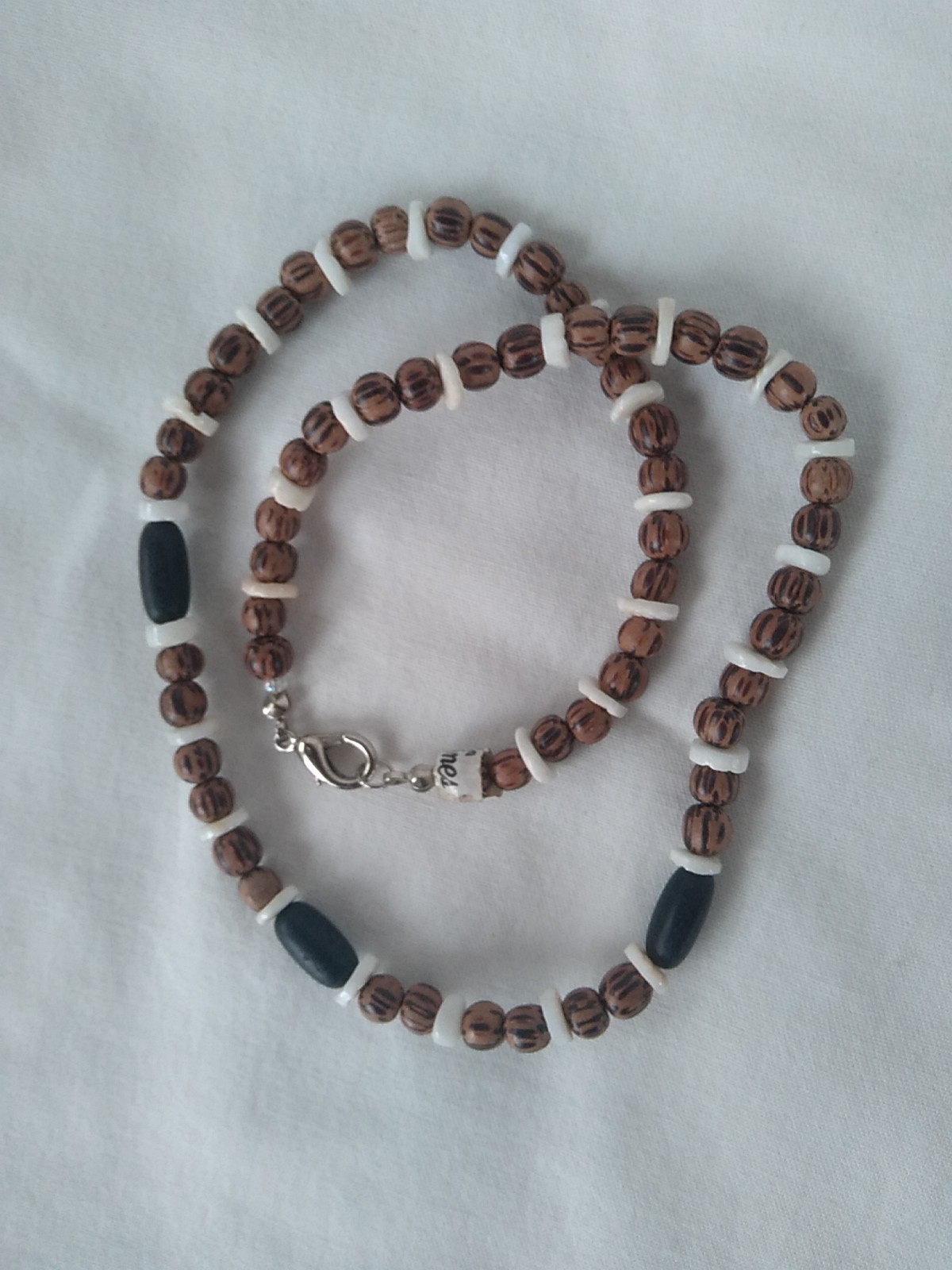 Surfer Ethnic Tribal Men Teen Heishi Puka Necklace 18″ Gift USA Seller New