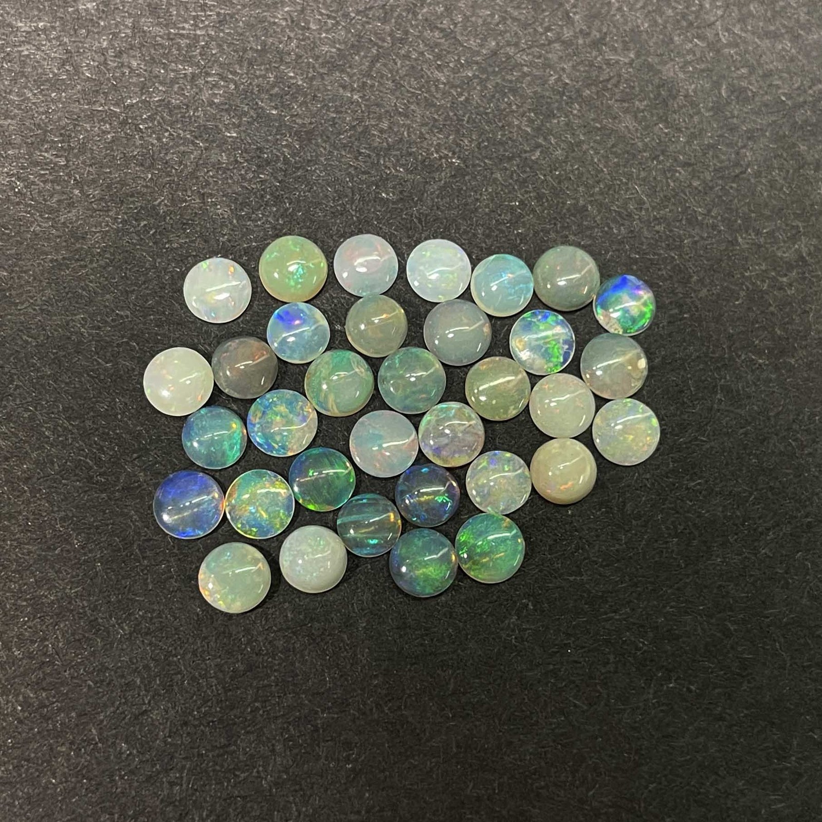 Natural Australian Opal Round Cabochon Loose Gemstone Lot 2 MM 100 Pcs