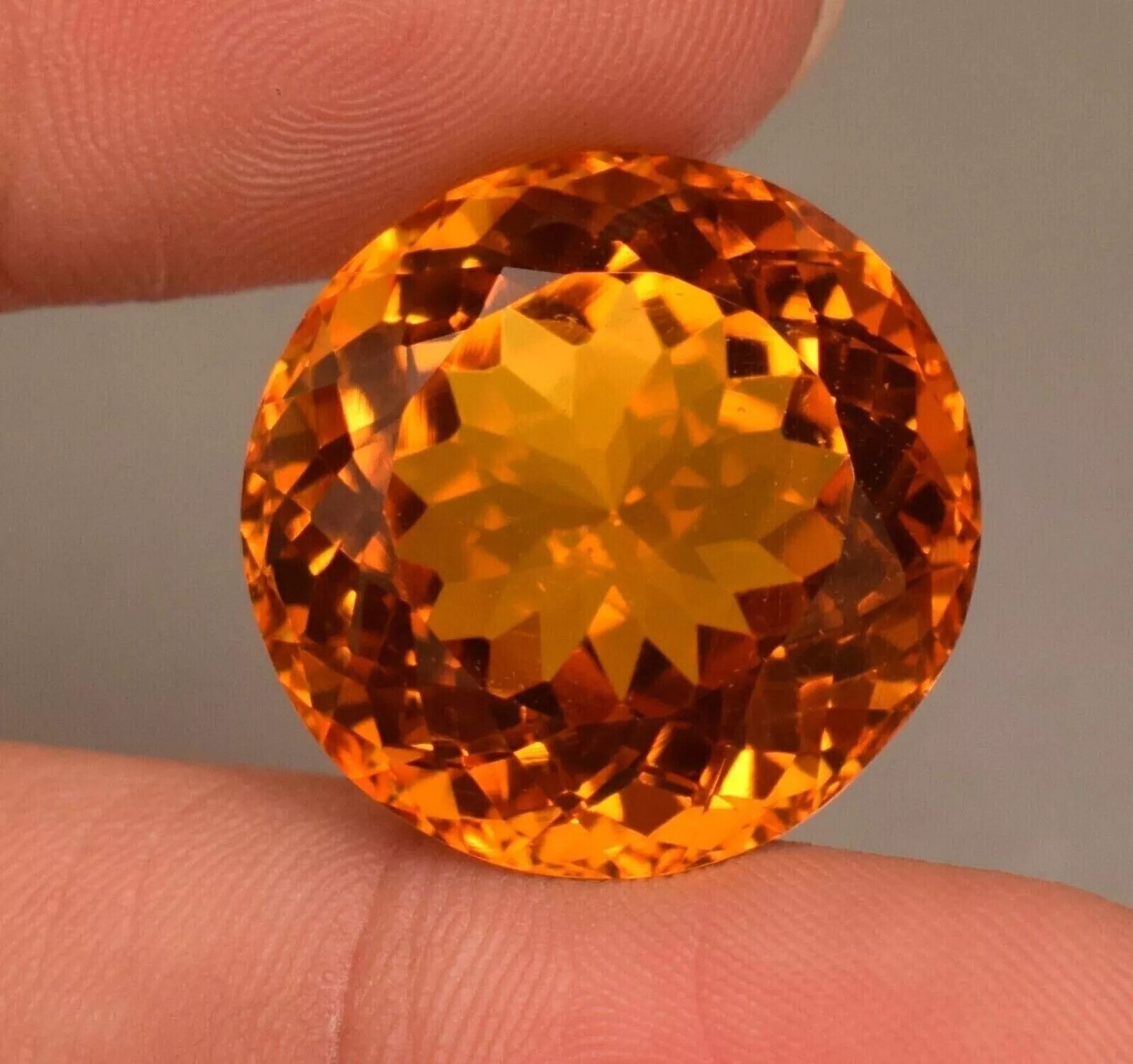 Yellow Citrine Brazilian Natural EGL Certified 100 Ct Round Cut Loose Gemstone
