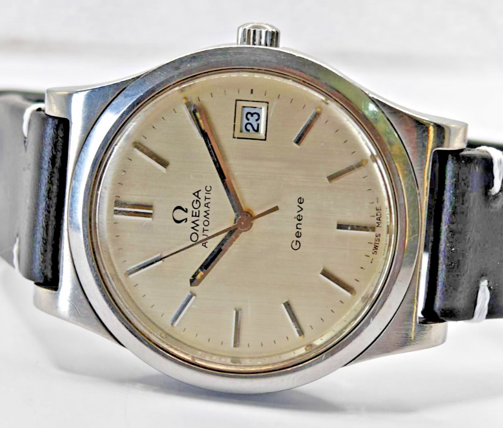 Vintage Omega Genève 166.0168 Automatic Cal 1012 Large 36mm Steel Date
