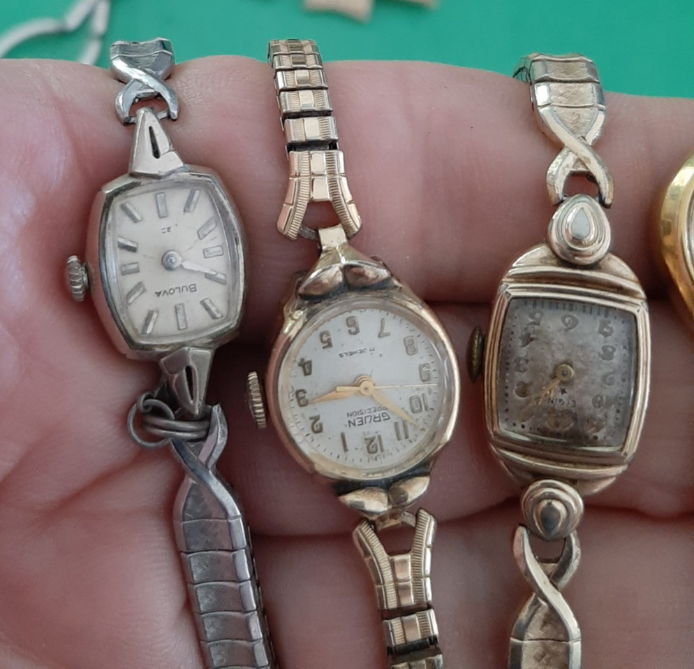 670 Grams GOLD Filled Rolled Wrist Watch Band Recovery Repair Scrap Lot Bulova