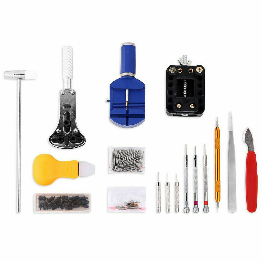 147PC Watch Battery Change Repair Tool Band Pin Remover Back Case Opener 55mm Ki