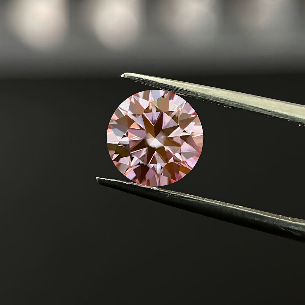 Colored Moissanite Real Gem Stone W. GRA Certificate VVS1 D Round Loose