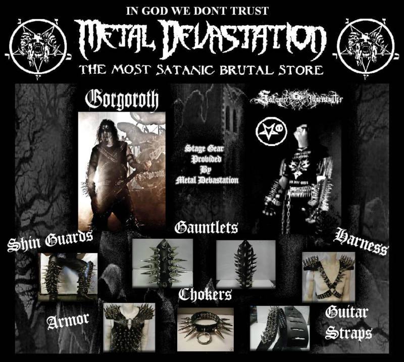 LEATHER SPIKED ARMBAND.BLACK METAL…(MDLA0070)…..URGEHAL