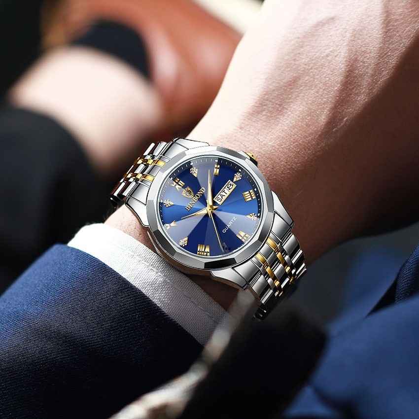 Men’s New Style Double Calendar Electronic Quartz Watch Waterproof