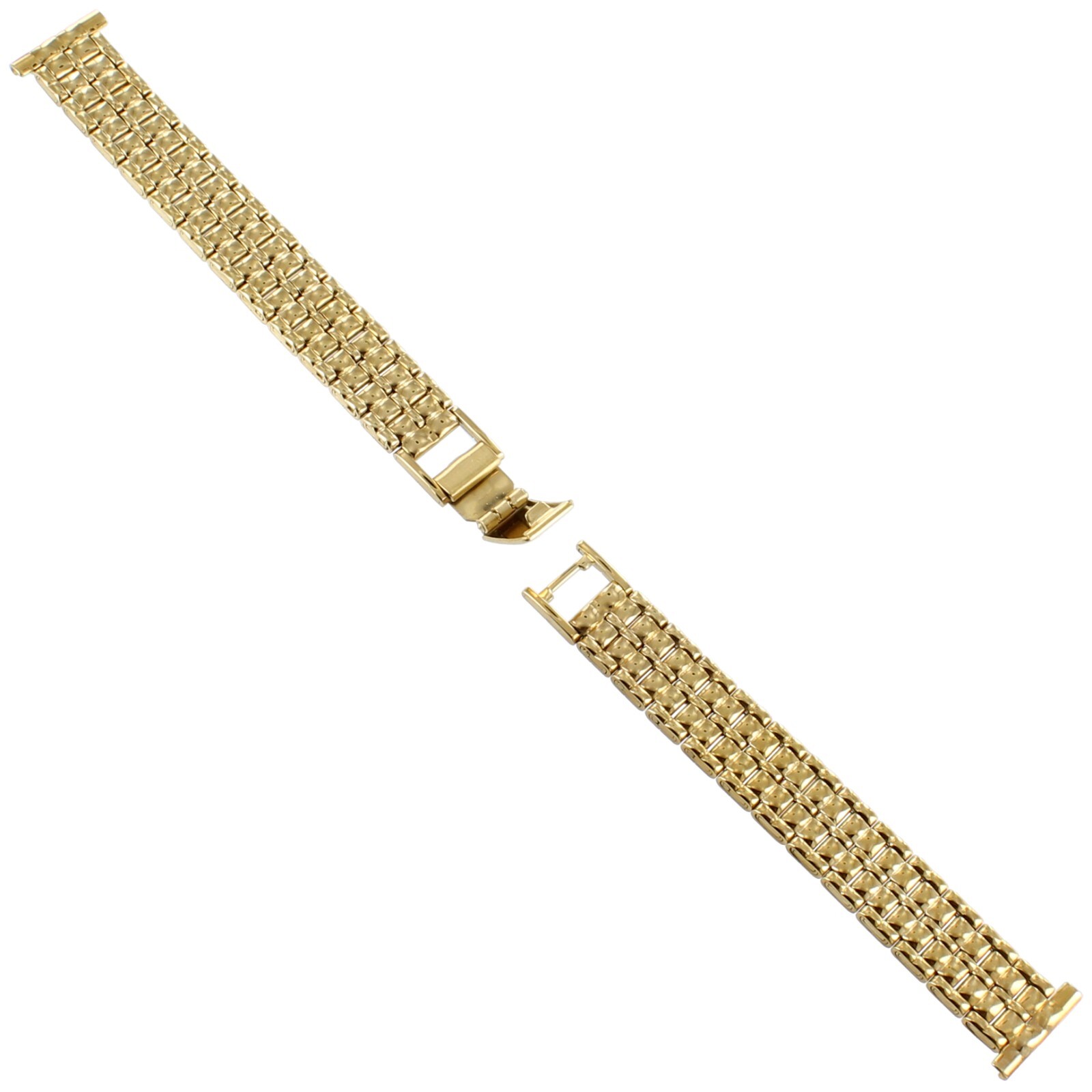 14mm Gilden Gold Tone Stainless Steel Ladies Straight Ends Watch Band 1046-Y