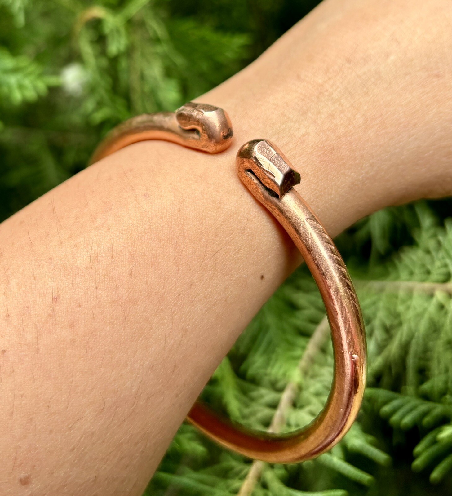 1Pc Pure Copper Mens Healing Bangle, Cuff, Bracelet, Jewelry, Spiritual, 57 gram