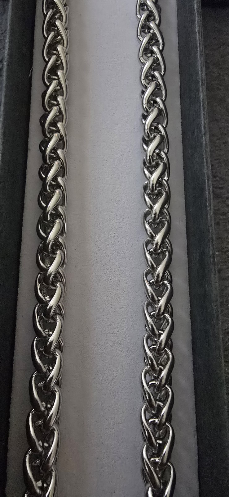 Stainless Steel twist Chain Necklace 55cm 22 inch 6mm Non-Tarnish