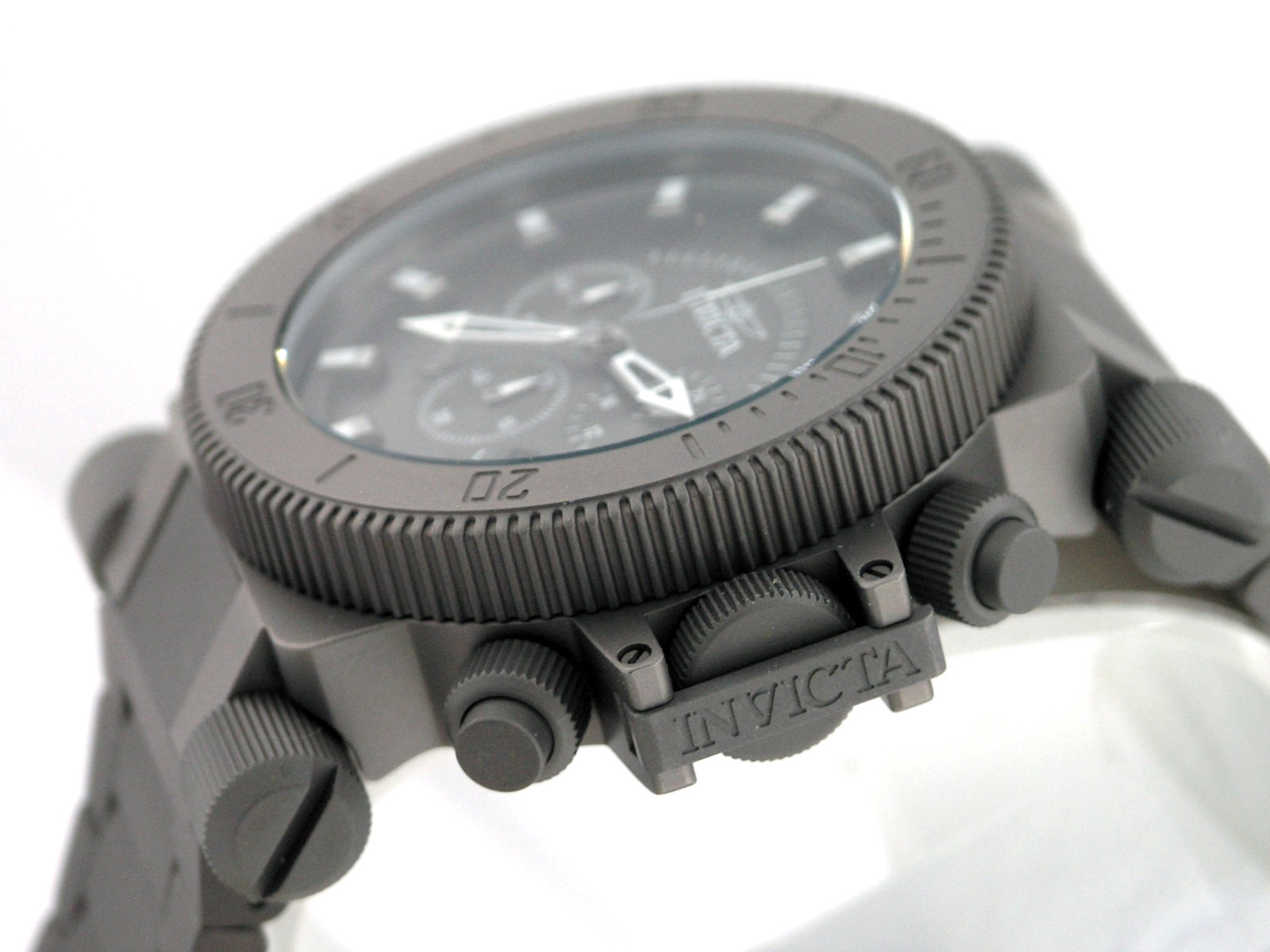 NEW INVICTA 48221 COALITION FORCES ALL TITANIUM BLACK CHRONOGRAPH WATCH 51MM