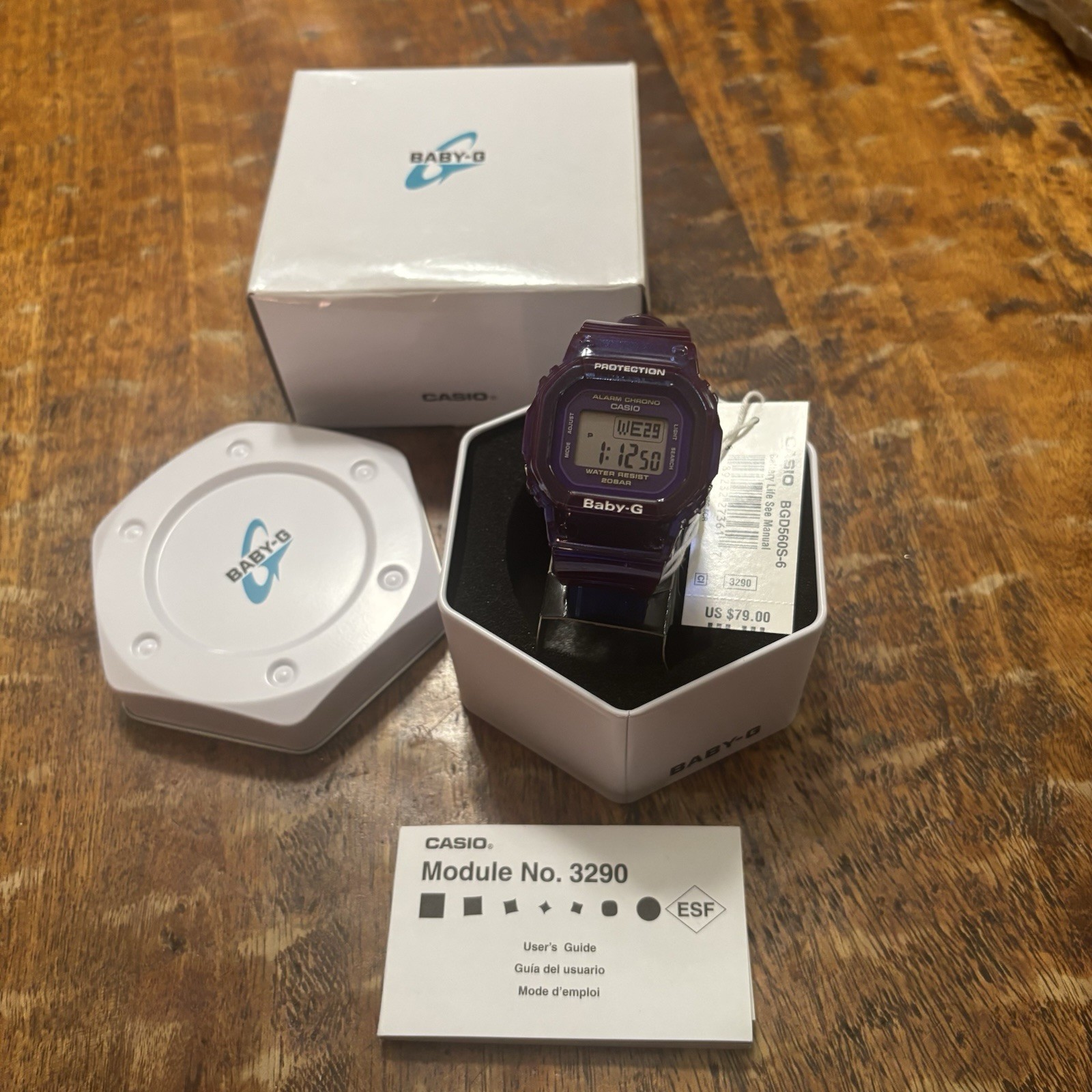 CASIO BABY-G BGD- 560S-6DR PURPLE Transparent Jelly ULTRA RARE ! None On eBay!