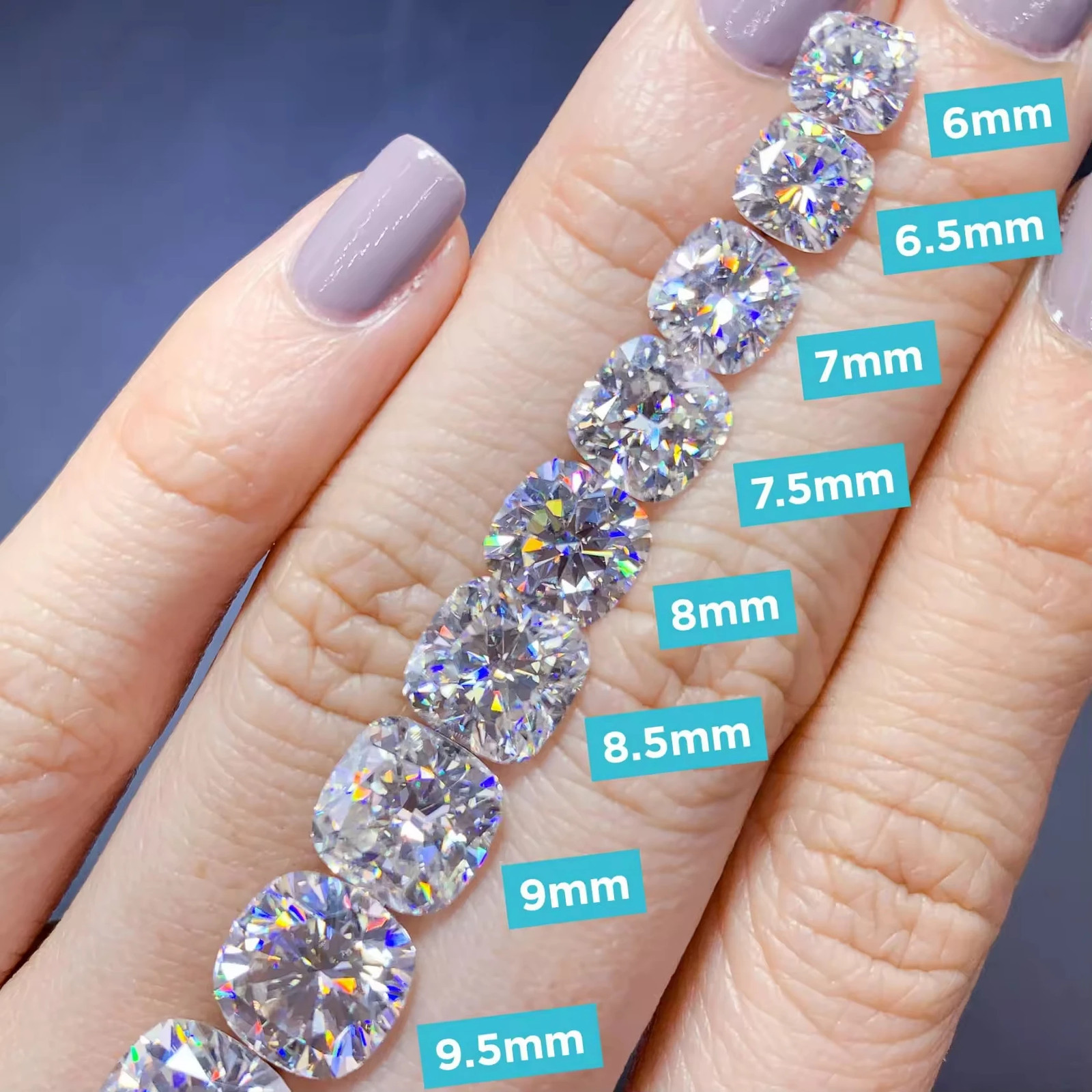 US GRA Cushion Cut 0.1-4ct Moissanite Loose 1-10pcs D Color VVS1 Wholesale Price