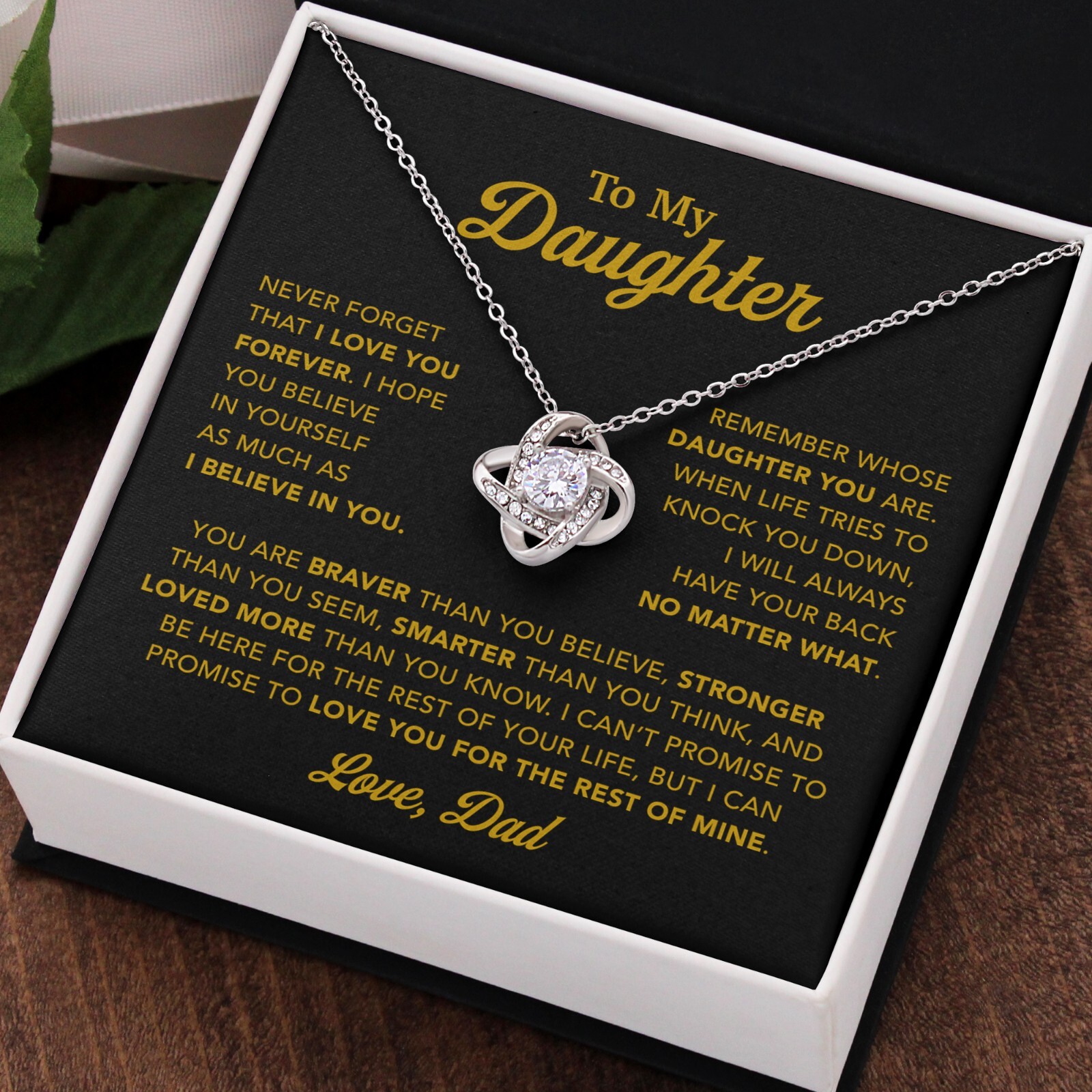 To My Daughter Necklace, Gift for Daughter from Dad, Father Daughter Necklace