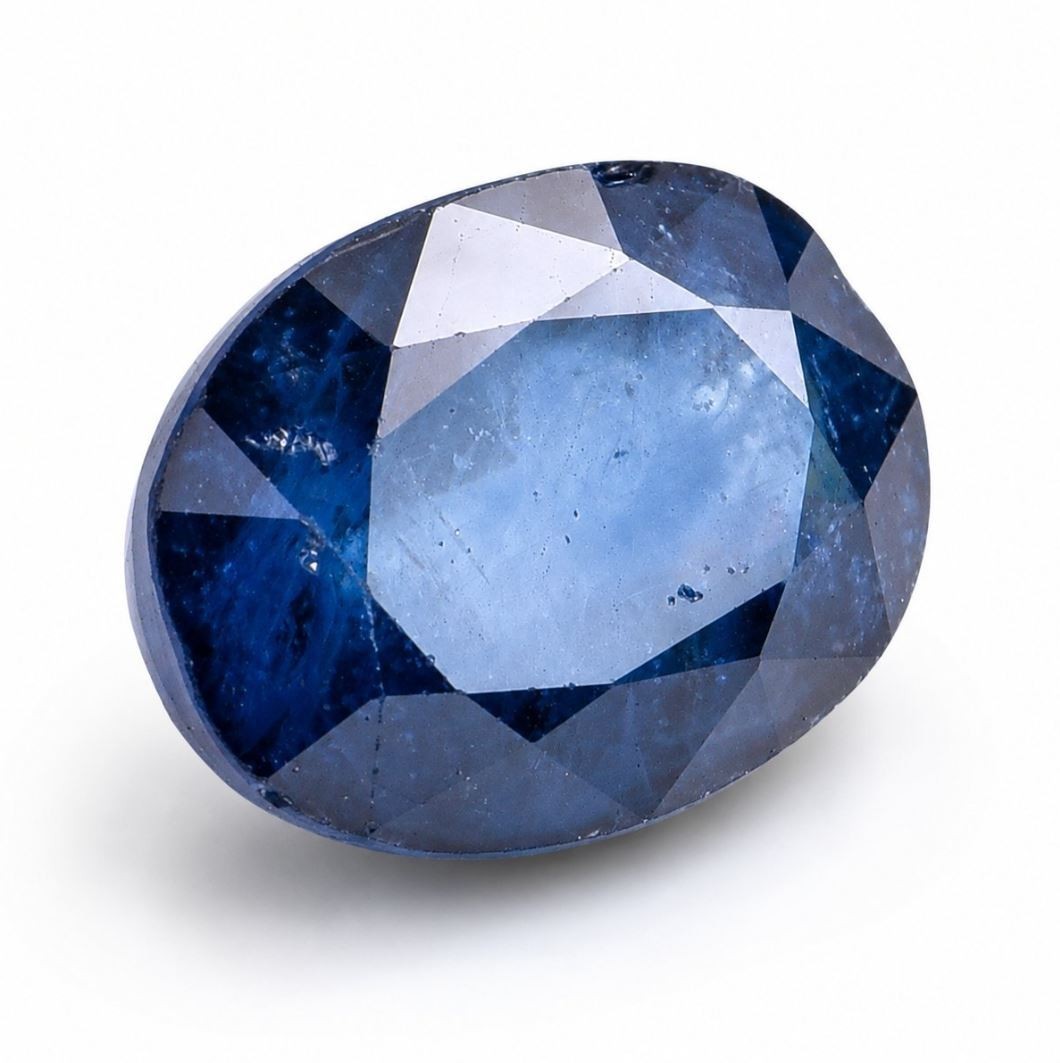 IGI Certified 3.61Ct Natural Deep Blue Sapphire Oval Mixed Cut Heated Loose Ston