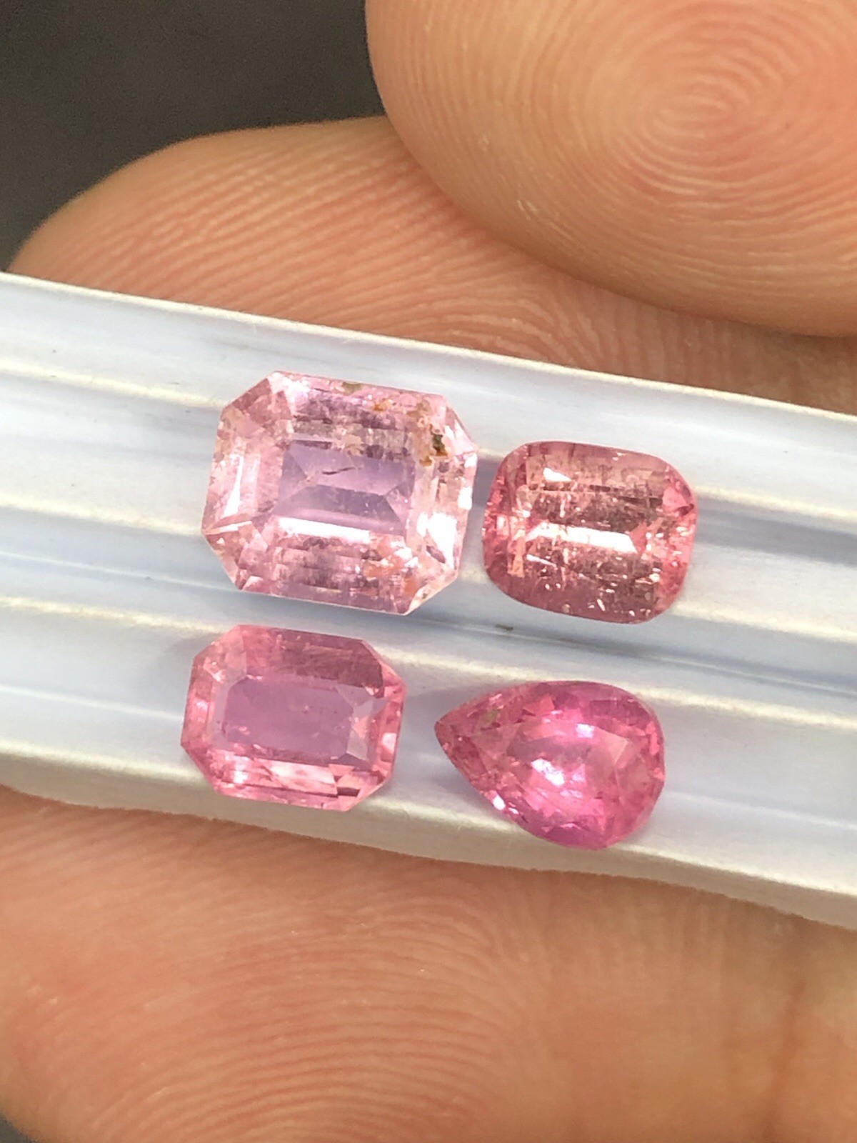 4 Ct Pink Faceted Tourmaline Lot From Afghanistan