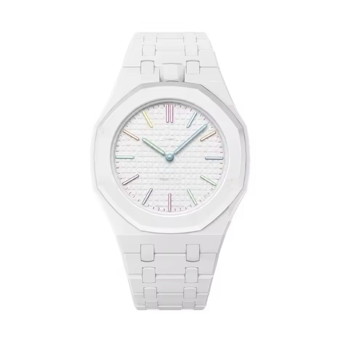 AP x Swatch Royal Pop Integrated Link Ceramic Bracelet Band – White
