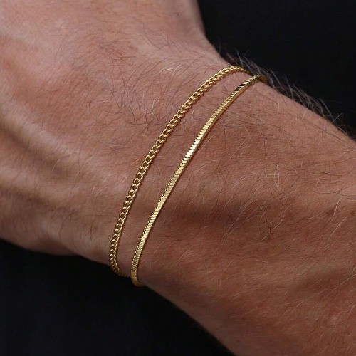 Popular jewelry stainless steel bracelet personality cold trendy Cuban chain
