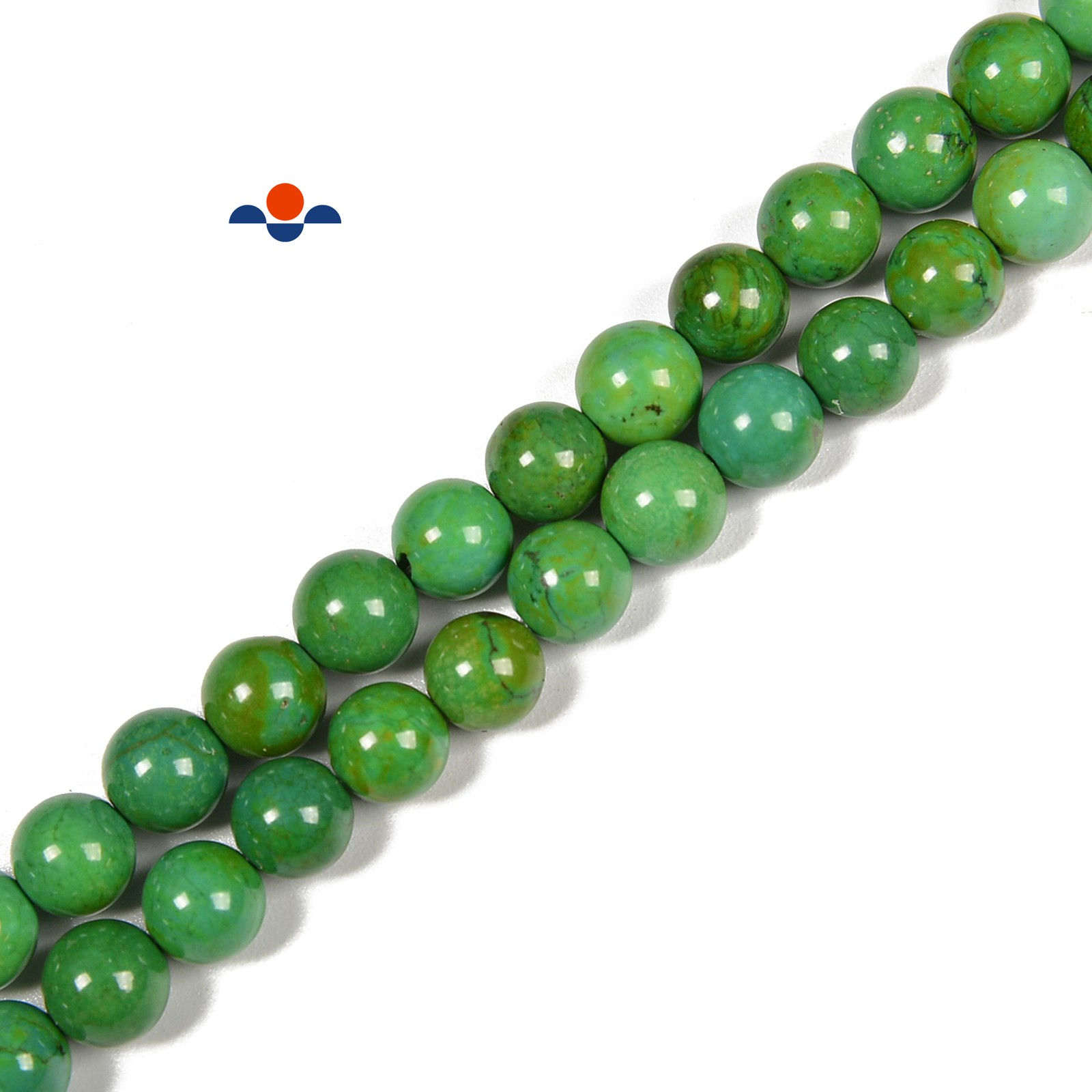 Dark Green Turquoise Smooth Round Beads Size 4mm 6mm 8mm 10mm 15.5” Strand