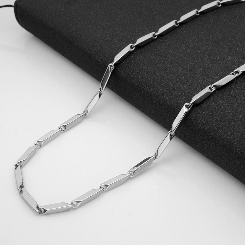 5pcs 3mm Stainless Steel Chain Necklace for Men Jewelry Pendant Accessories