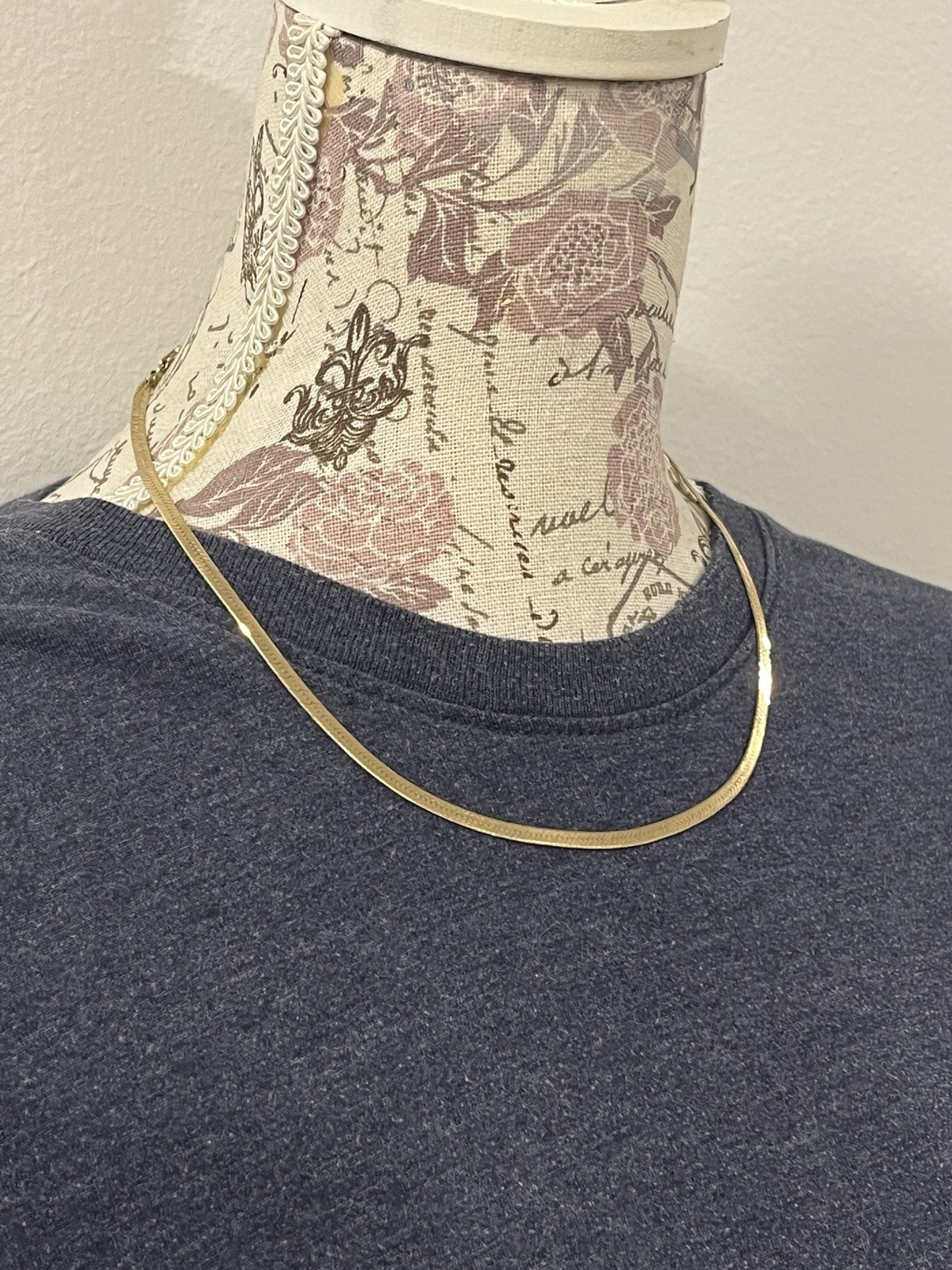 14k Yellow Gold 18″ Herringbone Chain Necklace 3mm 8.1g Solid Made in Italy